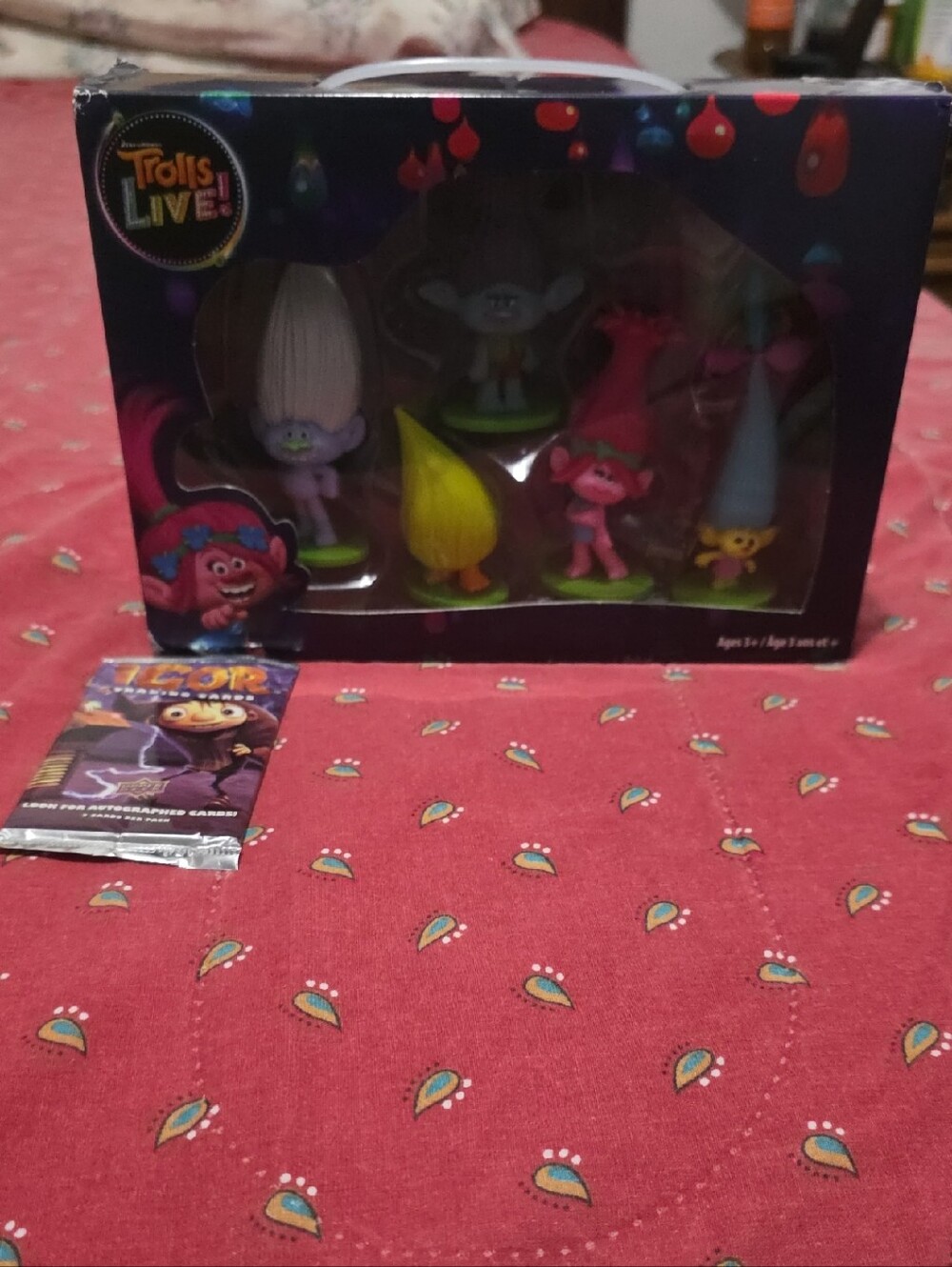 Trolls Figure Pack with Pink, Yellow, Blue and Purple Characters